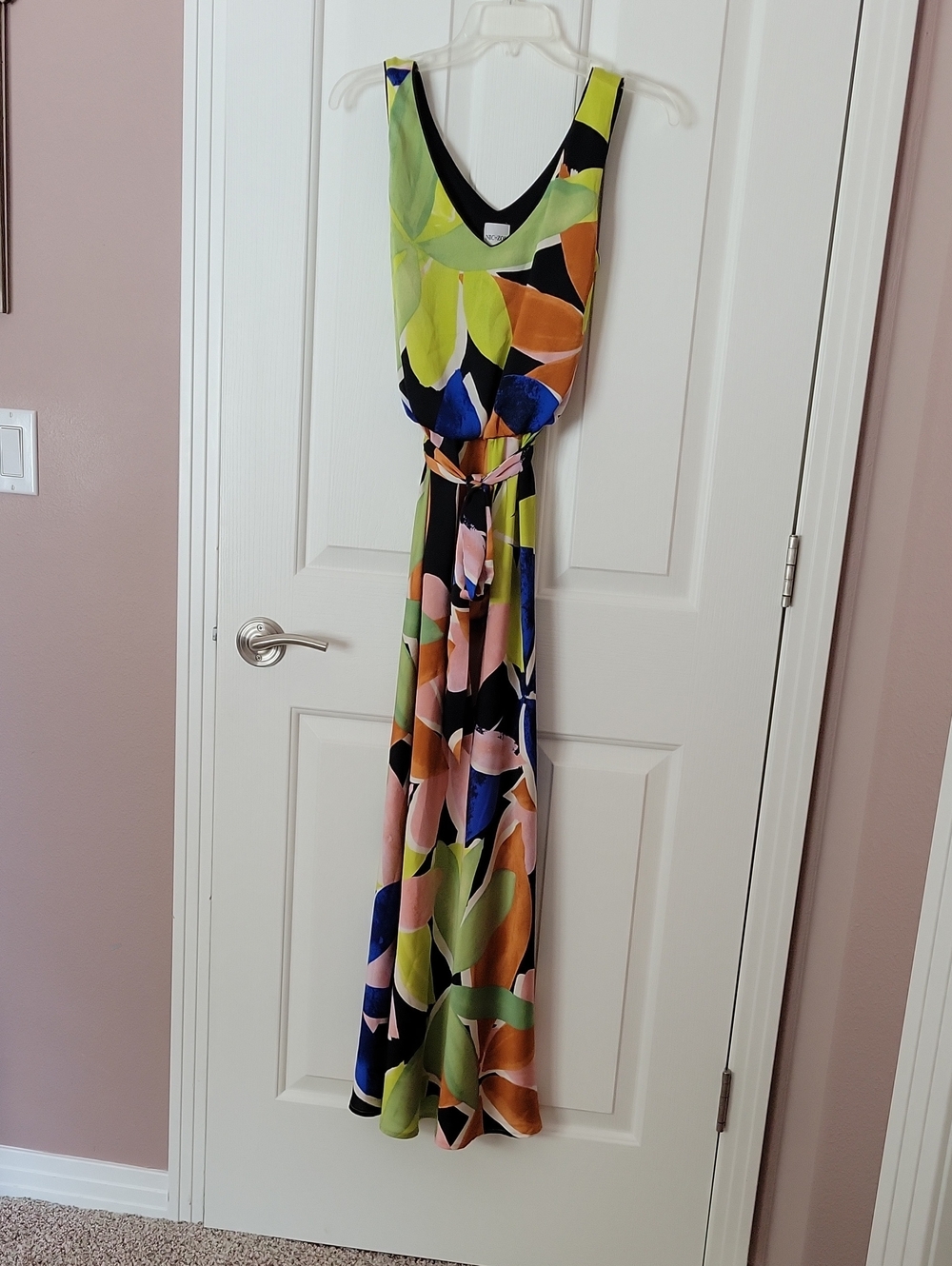 Nic + Zoe bianca mega blooms sleeveless maxi green multi Small